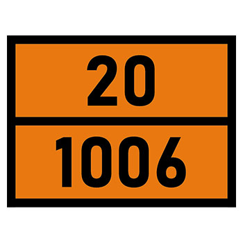 Табличка «Опасный груз 20-1006», Аргон сжатый